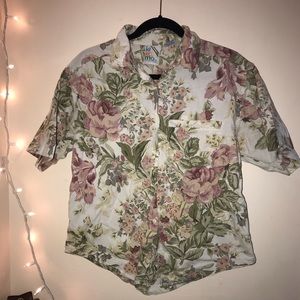 Vintage Floral Button Up